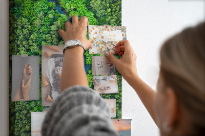 Tableau de liège Rivière dans la forêt