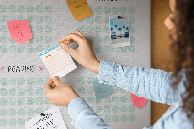 Tableau d’affichage en liège Habitudes de suivi