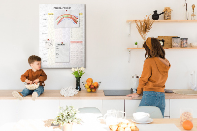 Tableau mémo en liège Planification alimentaire