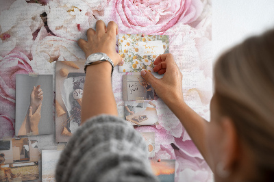 Tableau mémo en liège Roses de fleurs