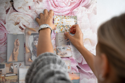 Tableau mémo en liège Roses de fleurs