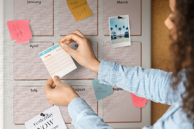 Tableau mémo en liège Calendrier d'anniversaire