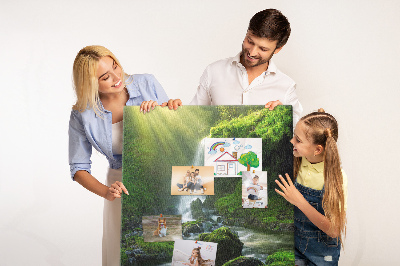 Tableau en liège déco Cascade avec des rochers