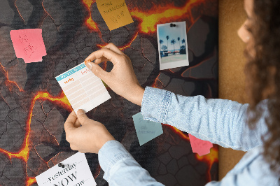 Tableau d’affichage en liège Volcan lawa