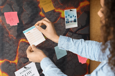 Tableau d’affichage en liège Volcan lawa