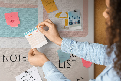 Tableau en liège Notes d'été