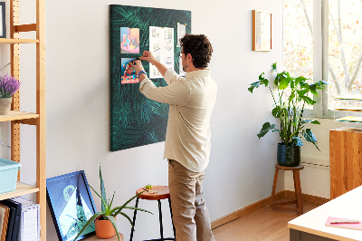 Tableau en liège Feuilles tropicales