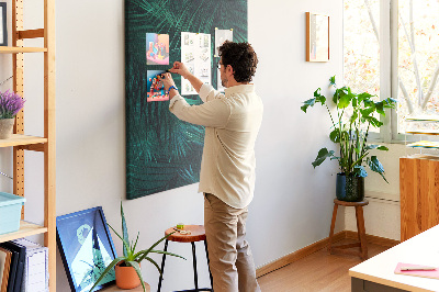 Tableau en liège Feuilles tropicales