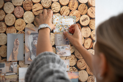 Tableau affichage en liège Embouteillages à vin en bois