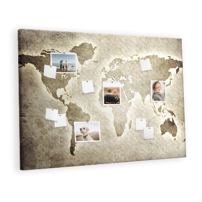 Tableau affichage en liège Carte du monde