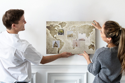 Tableau affichage en liège Carte du monde