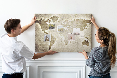 Tableau affichage en liège Carte du monde