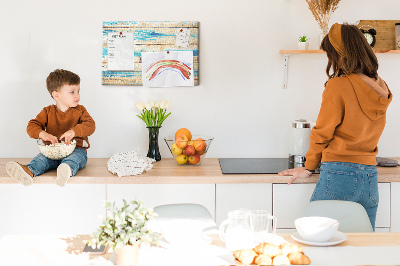 Tableau de liège décoratif Bois gratté