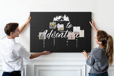 Tableau affichage en liège Citation de voyage