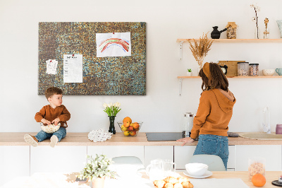 Tableau affichage en liège Rouille sur le métal