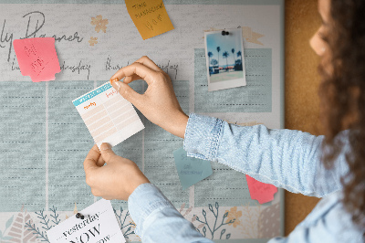 Tableau en liège Calendrier floral