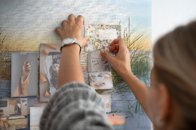 Tableau en liège Coucher de soleil sur la plage