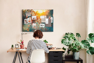 Tableau en liège Fleurs de printemps