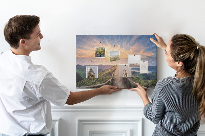 Tableau en liège Paysage des montagnes