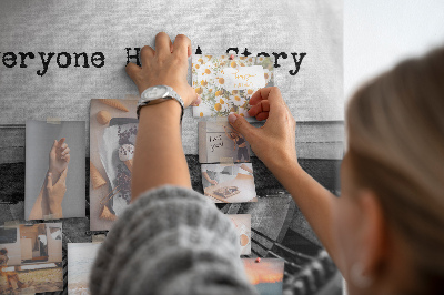 Tableau en liège Tout le monde a des histoires