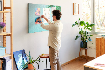 Tableau affichage en liège Châssis de palmier