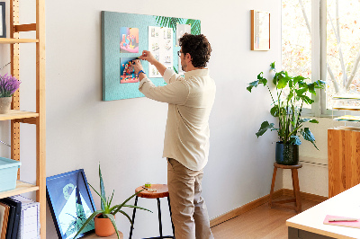 Tableau affichage en liège Châssis de palmier