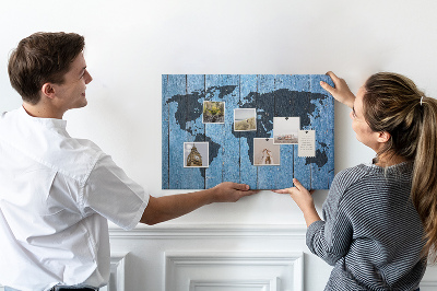 Tableau affichage en liège Carte du monde