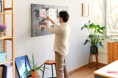 Tableau affichage en liège Le monde sur les planches