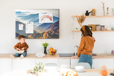 Tableau en liège Paysage des montagnes