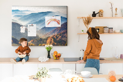 Tableau en liège Paysage des montagnes