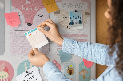 Tableau en liège Onglets heureux