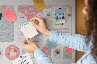 Tableau en liège Onglets heureux