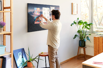 Tableau en liège Montagnes du paysage