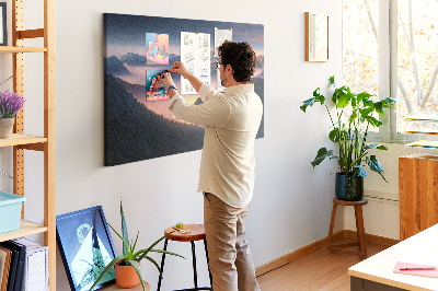 Tableau en liège Montagnes du paysage