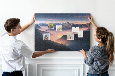 Tableau en liège Montagnes du paysage