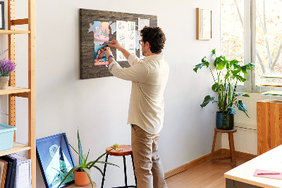 Tableau en liège Le monde sur les planches