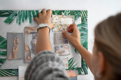 Image tableau en liège Feuilles tropicales