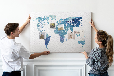 Tableau affichage en liège Carte du monde