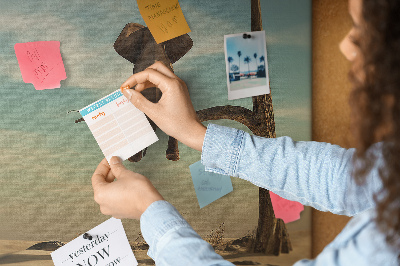 Tableau affichage en liège L'éléphant sur l'arbre