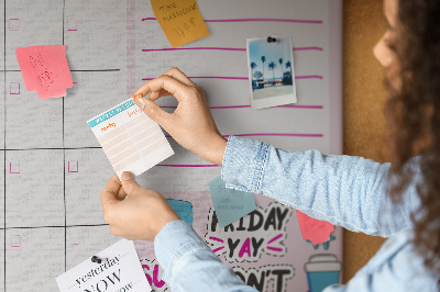 Tableau affichage en liège Planificateur de filles