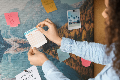 Tableau affichage en liège Bateaux sur le lac