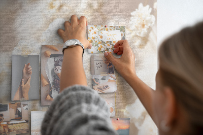 Tableau affichage en liège Petites fleurs blanches