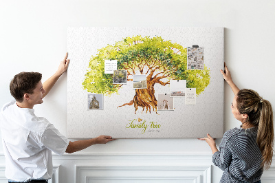 Tableau affichage en liège Arbre généalogique