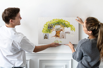 Tableau affichage en liège Arbre généalogique