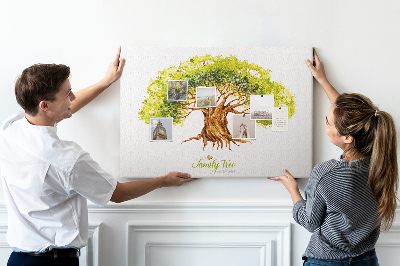 Tableau affichage en liège Arbre généalogique