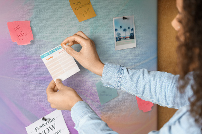 Tableau affichage en liège Plumes colorées