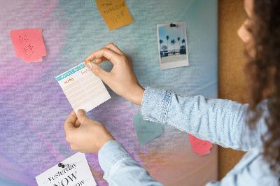 Tableau affichage en liège Plumes colorées