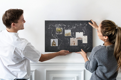 Tableau en liège Aperçu de la carte du monde