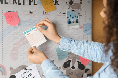 Tableau en liège Horaire des enfants