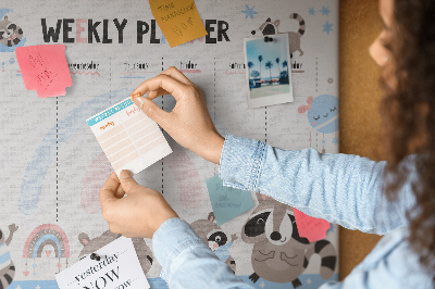 Tableau en liège Horaire des enfants